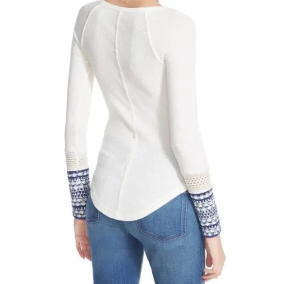 Free People Newbie Alpine ski lodge Henley top S - Picture 3 of 16